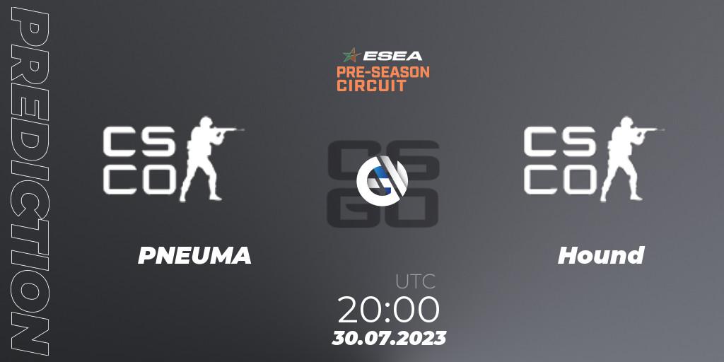 PNEUMA vs Hound: Match Prediction. 30.07.2023 at 20:00, Counter-Strike (CS2), ESEA Pre-Season Circuit 2023: North American Final