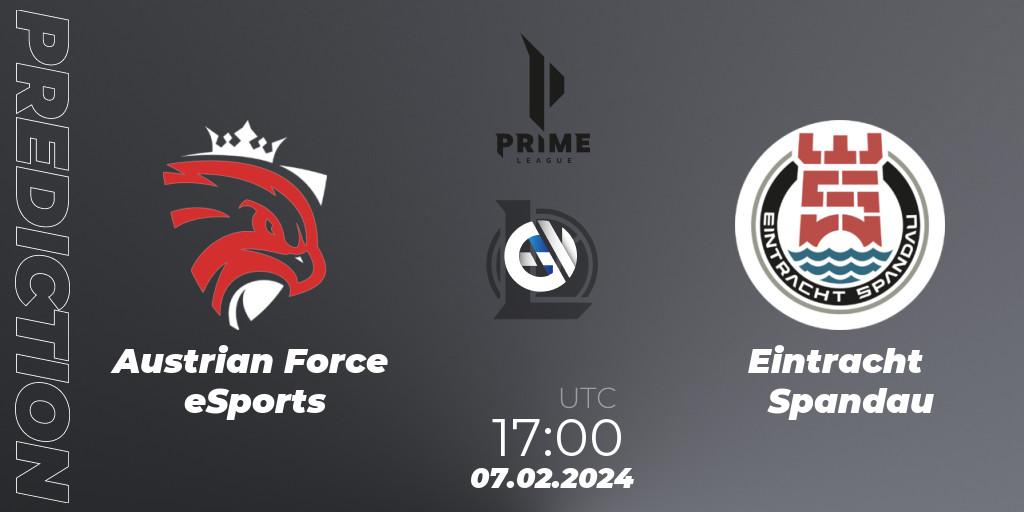 Austrian Force eSports vs Eintracht Spandau: Match Prediction. 07.02.24, LoL, Prime League Spring 2024 - Group Stage