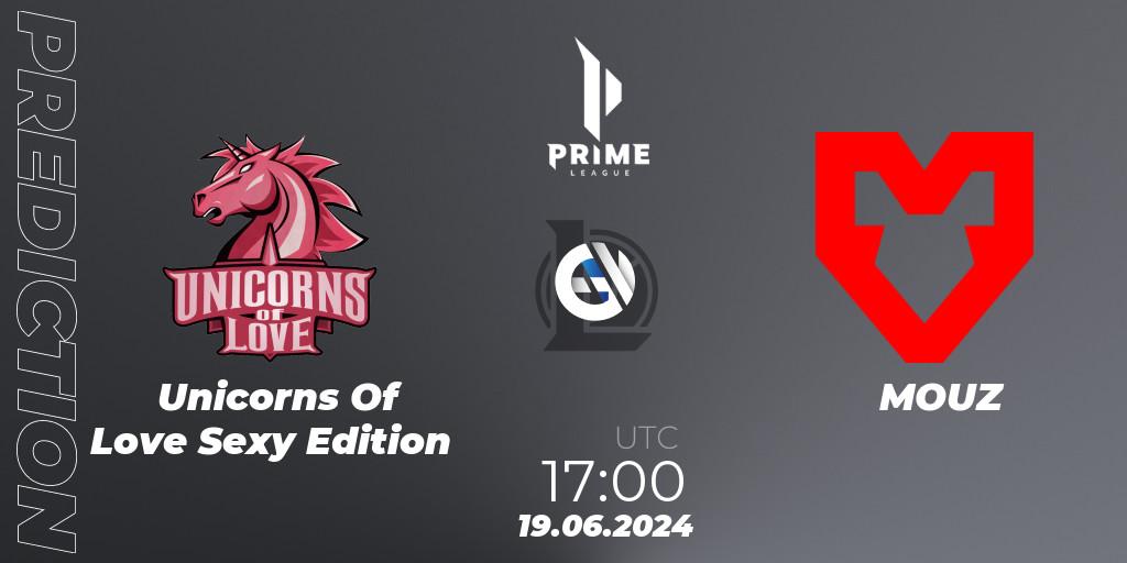 Unicorns Of Love Sexy Edition vs MOUZ: Match Prediction. 19.06.2024 at 17:00, LoL, Prime League Summer 2024