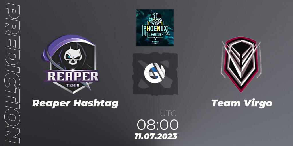 Reaper Hashtag vs Team Virgo: Match Prediction. 11.07.2023 at 08:19, Dota 2, Dota 2 Phoenix League
