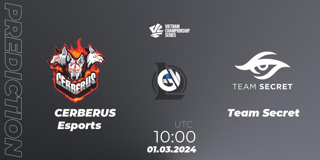 CERBERUS Esports vs Team Secret: Match Prediction. 01.03.24, LoL, VCS Dawn 2024 - Group Stage