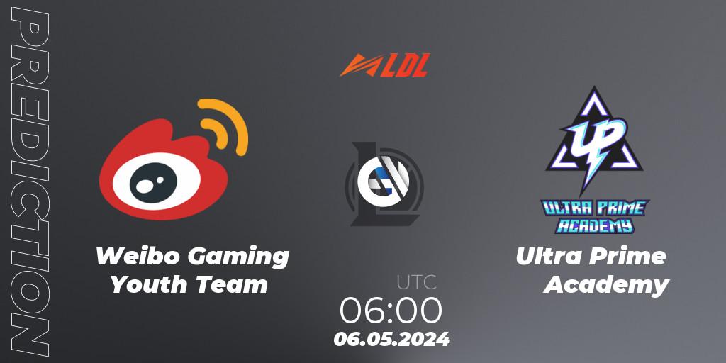 Weibo Gaming Youth Team vs Ultra Prime Academy: Match Prediction. 06.05.2024 at 06:00, LoL, LDL 2024 - Stage 2
