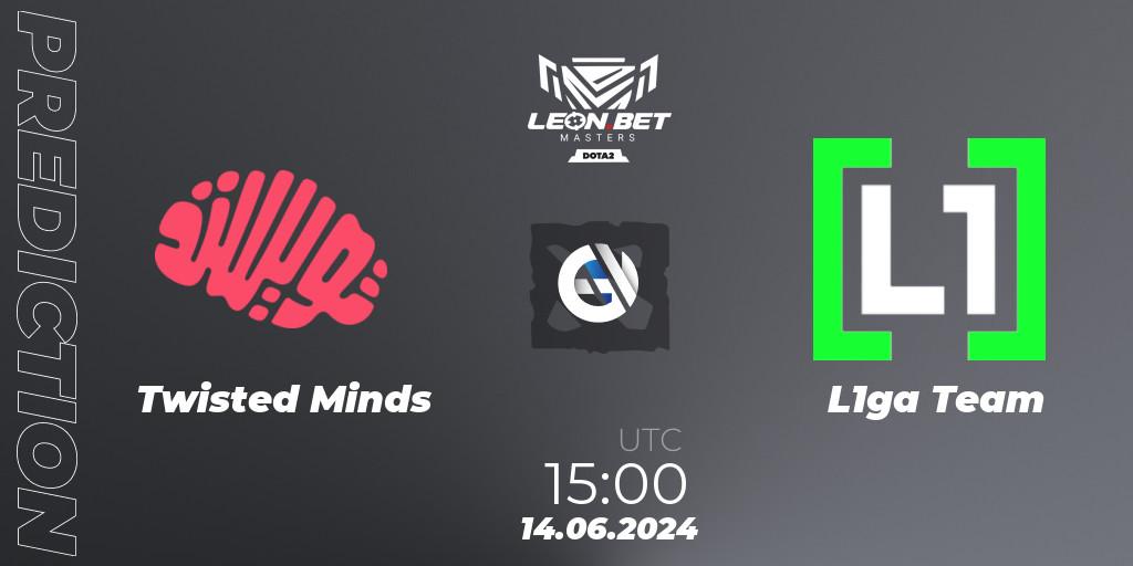 Twisted Minds vs L1ga Team: Match Prediction. 14.06.2024 at 15:00, Dota 2, Leon Masters #1