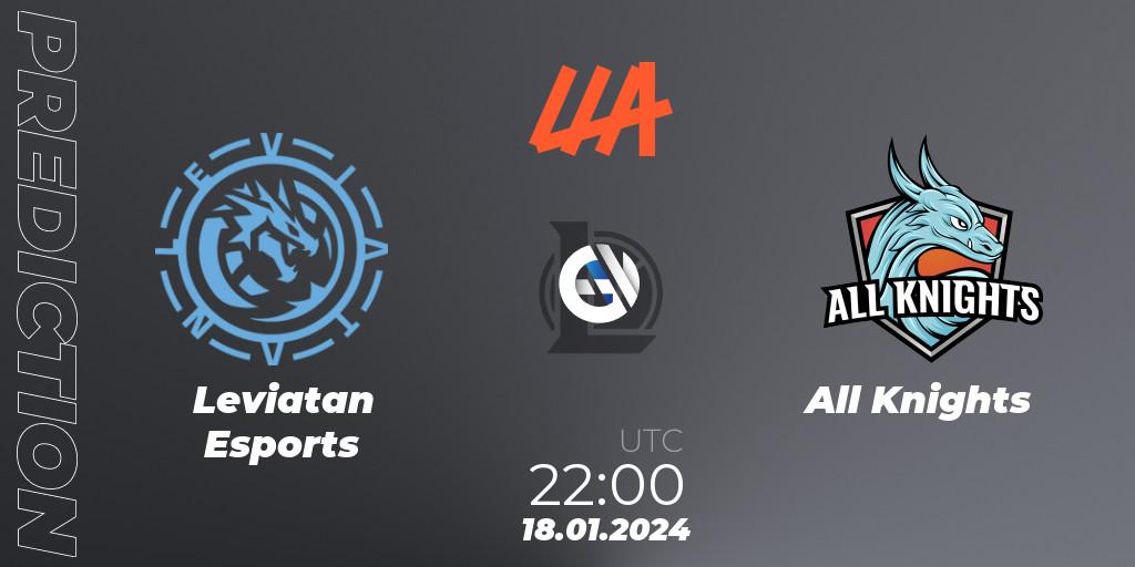 Leviatan Esports vs All Knights: Match Prediction. 18.01.2024 at 22:00, LoL, LLA 2024 Opening Group Stage