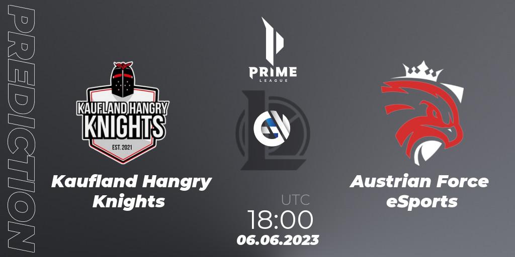 Kaufland Hangry Knights vs Austrian Force eSports: Match Prediction. 06.06.2023 at 18:00, LoL, Prime League 2nd Division Summer 2023