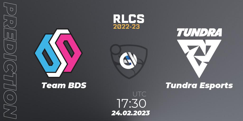 Team BDS vs Tundra Esports: Match Prediction. 24.02.2023 at 17:30, Rocket League, RLCS 2022-23 - Winter: Europe Regional 3 - Winter Invitational
