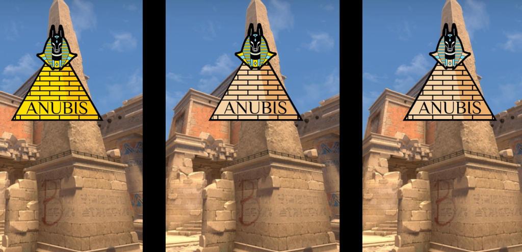 Positioner på kartan Anubis