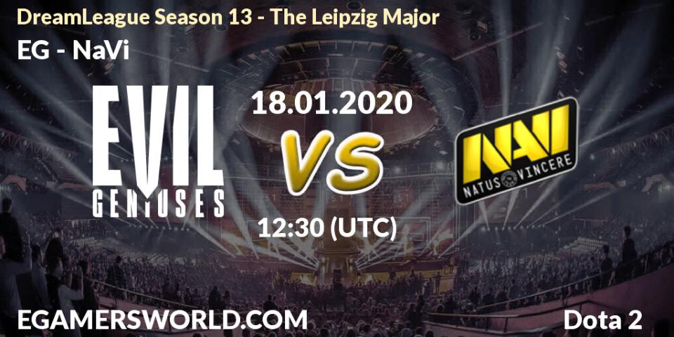 EG vs NaVi: Match Prediction. 18.01.20, Dota 2, DreamLeague Season 13 - The Leipzig Major
