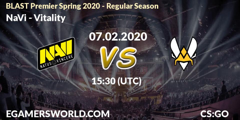 NaVi vs Vitality: Match Prediction. 07.02.20, CS2 (CS:GO), BLAST Premier Spring Series 2020: Regular Season