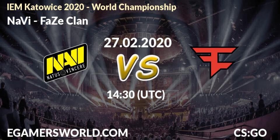 NaVi vs FaZe Clan: Match Prediction. 27.02.20, CS2 (CS:GO), IEM Katowice 2020 