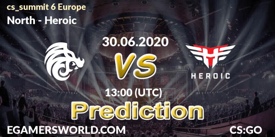 North vs Heroic: Match Prediction. 30.06.20, CS2 (CS:GO), cs_summit 6 Europe