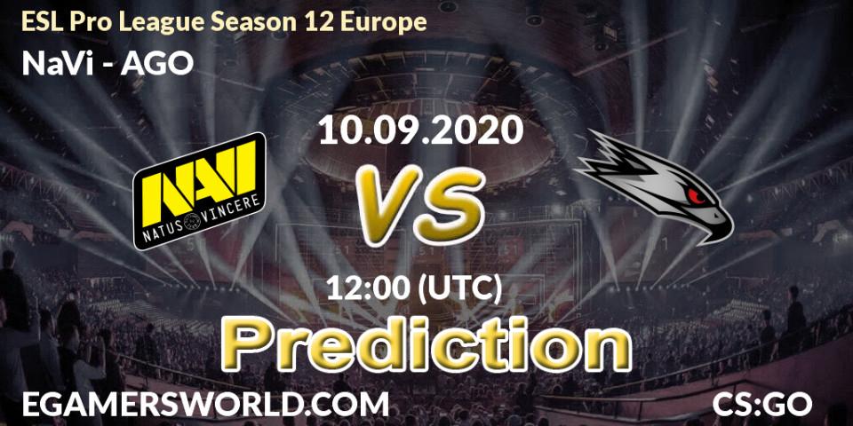 NaVi vs AGO: Match Prediction. 10.09.20, CS2 (CS:GO), ESL Pro League Season 12 Europe
