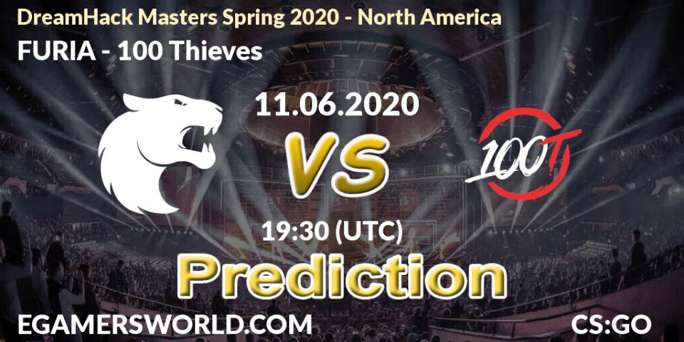 FURIA vs 100 Thieves: Match Prediction. 11.06.20, CS2 (CS:GO), DreamHack Masters Spring 2020 - North America