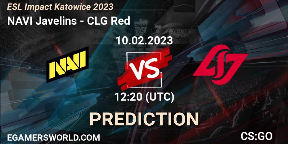 NAVI Javelins vs CLG Red: Match Prediction. 10.02.23, CS2 (CS:GO), ESL Impact Katowice 2023