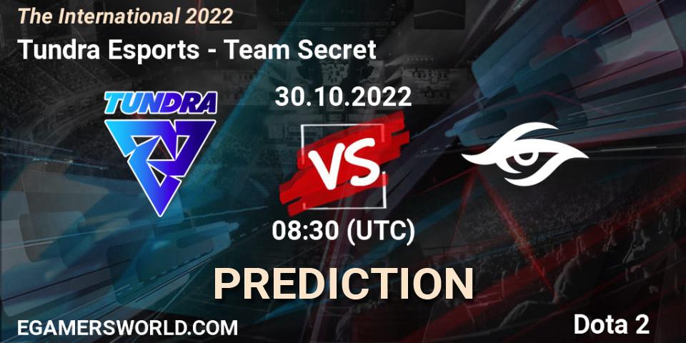 Tundra Esports vs Team Secret: Match Prediction. 30.10.22, Dota 2, The International 2022