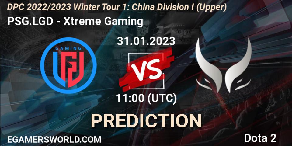 PSG.LGD vs Xtreme Gaming: Match Prediction. 31.01.23, Dota 2, DPC 2022/2023 Winter Tour 1: CN Division I (Upper)