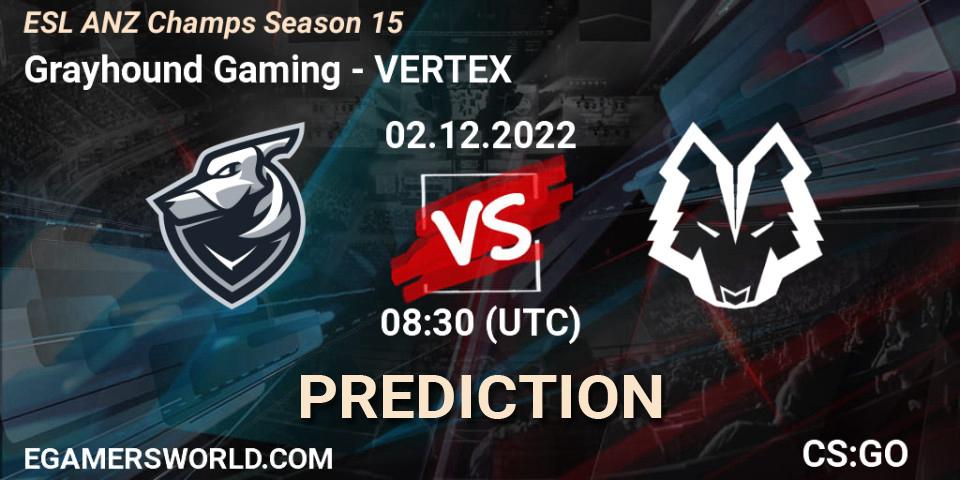 Grayhound Gaming vs VERTEX: Match Prediction. 02.12.22, CS2 (CS:GO), ESL ANZ Champs Season 15