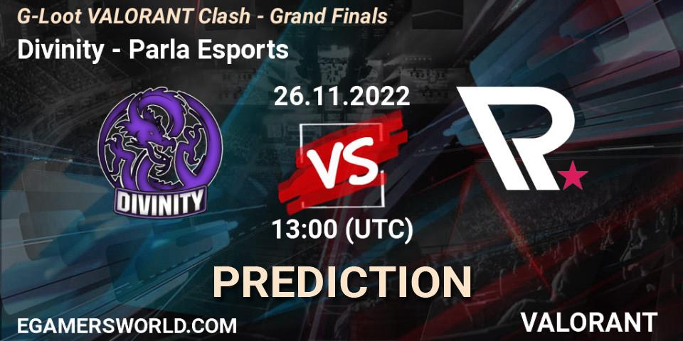 Divinity vs Parla Esports: Match Prediction. 26.11.22, VALORANT, G-Loot VALORANT Clash - Grand Finals