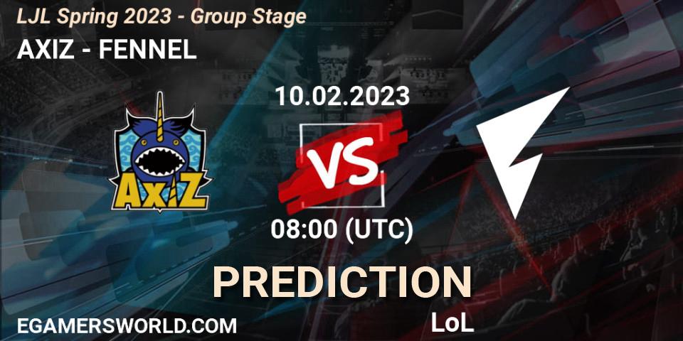 AXIZ vs FENNEL: Match Prediction. 10.02.23, LoL, LJL Spring 2023 - Group Stage