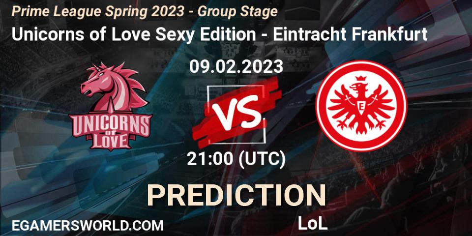 Unicorns of Love Sexy Edition vs Eintracht Frankfurt: Match Prediction. 09.02.23, LoL, Prime League Spring 2023 - Group Stage