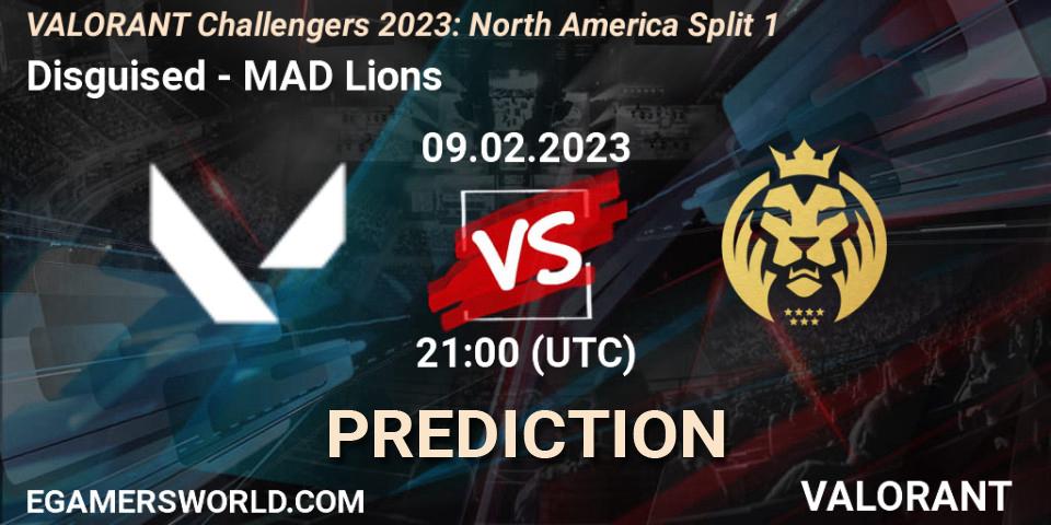 Disguised vs MAD Lions: Match Prediction. 09.02.23, VALORANT, VALORANT Challengers 2023: North America Split 1