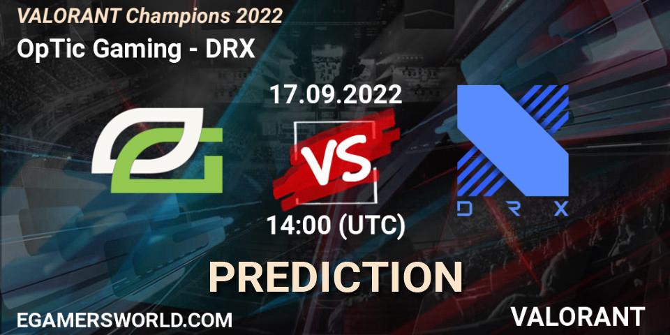 OpTic Gaming vs DRX: Match Prediction. 17.09.22, VALORANT, VALORANT Champions 2022