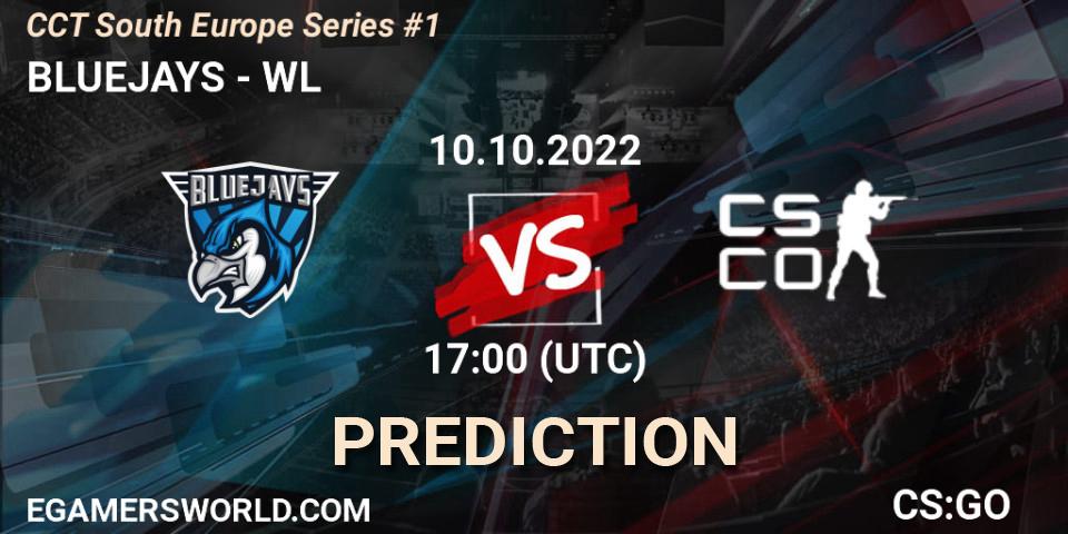 BLUEJAYS vs WLGaming Esports: Match Prediction. 10.10.22, CS2 (CS:GO), CCT South Europe Series #1