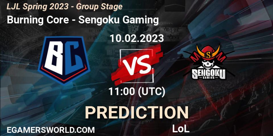 Burning Core vs Sengoku Gaming: Match Prediction. 10.02.23, LoL, LJL Spring 2023 - Group Stage