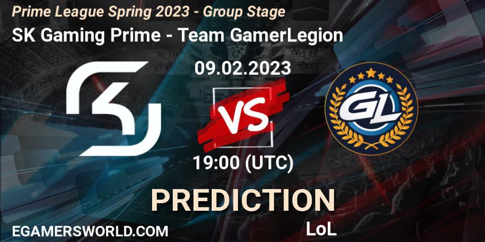 SK Gaming Prime vs Team GamerLegion: Match Prediction. 09.02.23, LoL, Prime League Spring 2023 - Group Stage