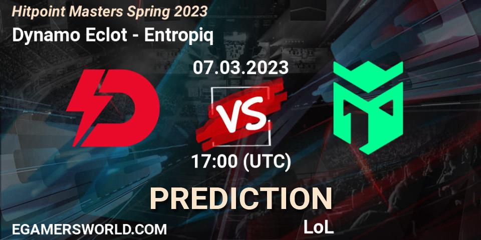 Dynamo Eclot vs Entropiq: Match Prediction. 10.02.23, LoL, Hitpoint Masters Spring 2023