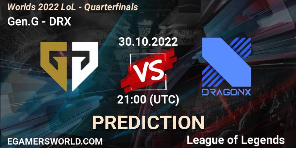 Gen.G vs DRX: Match Prediction. 30.10.22, LoL, Worlds 2022 LoL - Semifinals