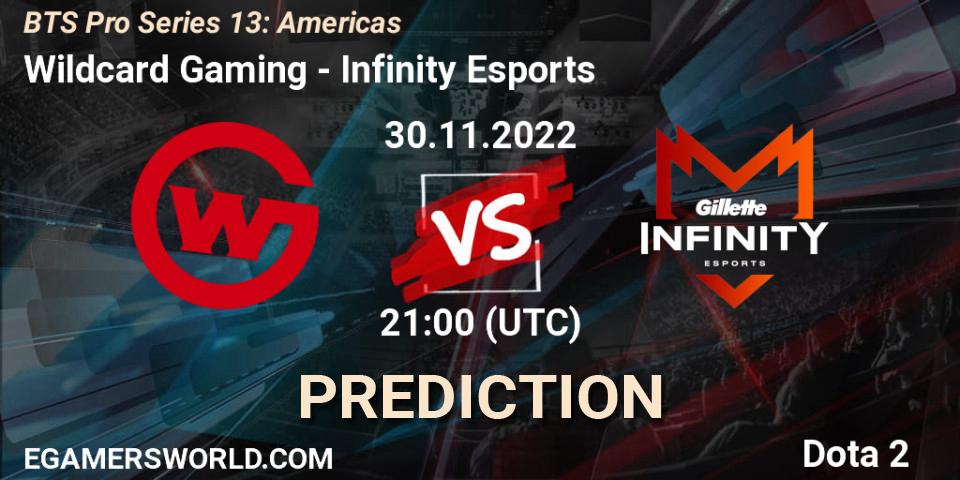 Wildcard Gaming vs Infinity Esports: Match Prediction. 30.11.22, Dota 2, BTS Pro Series 13: Americas