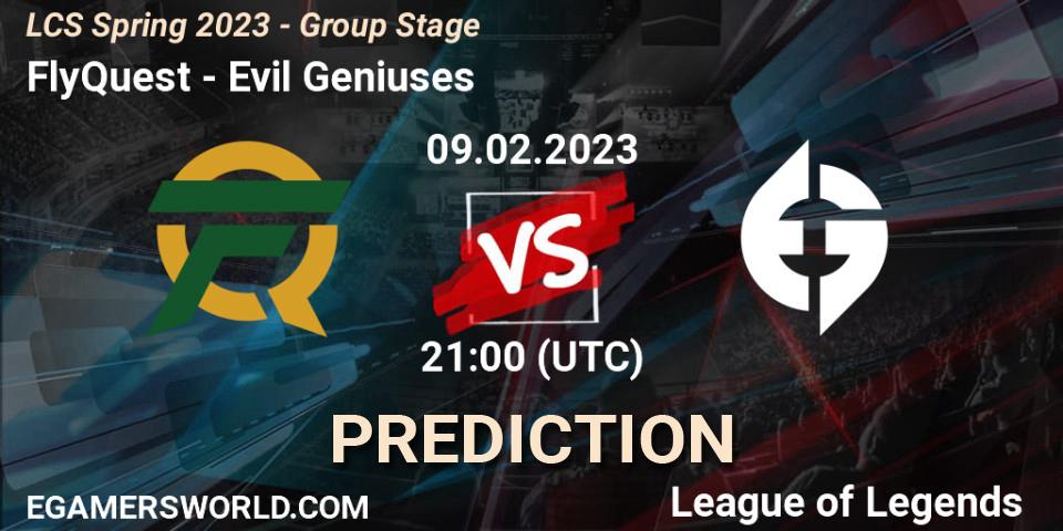 FlyQuest vs Evil Geniuses: Match Prediction. 09.02.23, LoL, LCS Spring 2023 - Group Stage