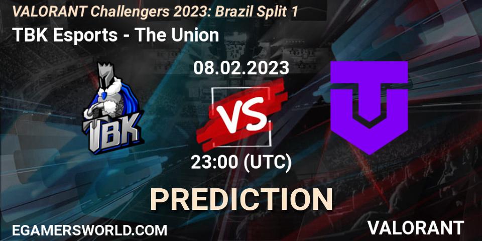TBK Esports vs The Union: Match Prediction. 08.02.23, VALORANT, VALORANT Challengers 2023: Brazil Split 1