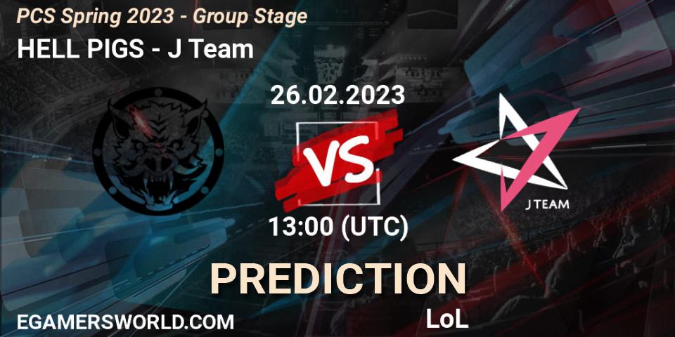 HELL PIGS vs J Team: Match Prediction. 10.02.23, LoL, PCS Spring 2023 - Group Stage