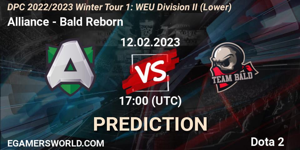 Alliance vs Bald Reborn: Match Prediction. 12.02.23, Dota 2, DPC 2022/2023 Winter Tour 1: WEU Division II (Lower)