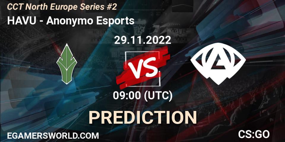 HAVU vs Anonymo Esports: Match Prediction. 29.11.22, CS2 (CS:GO), CCT North Europe Series #2