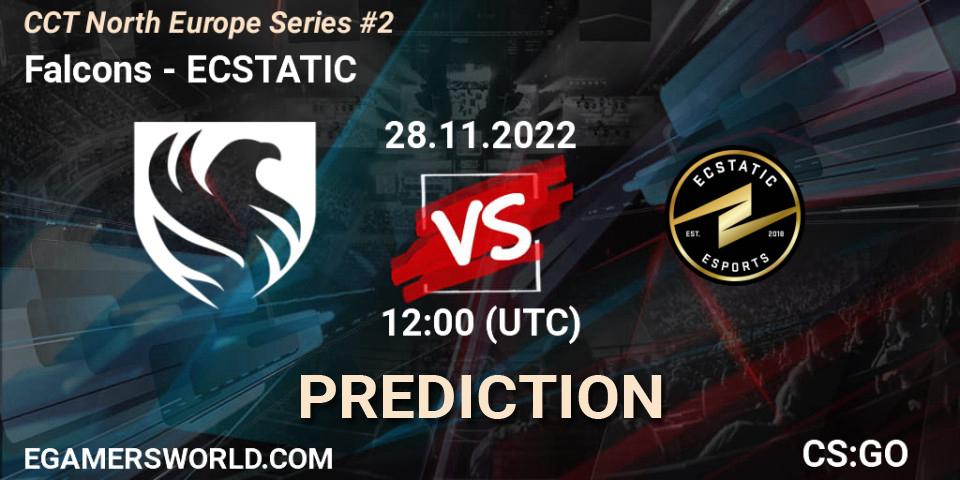Falcons vs ECSTATIC: Match Prediction. 28.11.22, CS2 (CS:GO), CCT North Europe Series #2