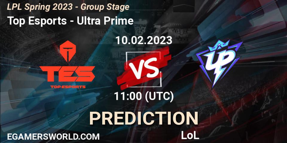 Top Esports vs Ultra Prime: Match Prediction. 10.02.23, LoL, LPL Spring 2023 - Group Stage
