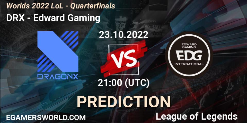 DRX vs Edward Gaming: Match Prediction. 23.10.22, LoL, Worlds 2022 LoL - Quarterfinals