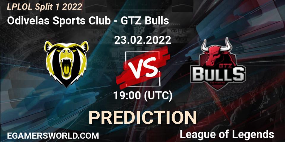 Odivelas Sports Club vs GTZ Bulls: Match Prediction. 23.02.22, LoL, LPLOL Split 1 2022