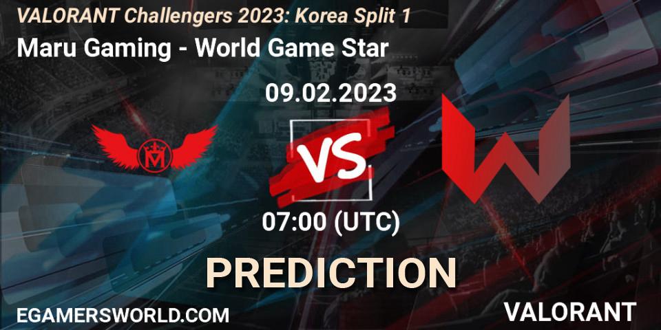 Maru Gaming vs World Game Star: Match Prediction. 09.02.23, VALORANT, VALORANT Challengers 2023: Korea Split 1