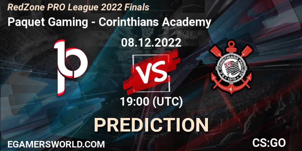Paquetá Gaming vs Corinthians Academy: Match Prediction. 08.12.22, CS2 (CS:GO), RedZone PRO League 2022 Finals