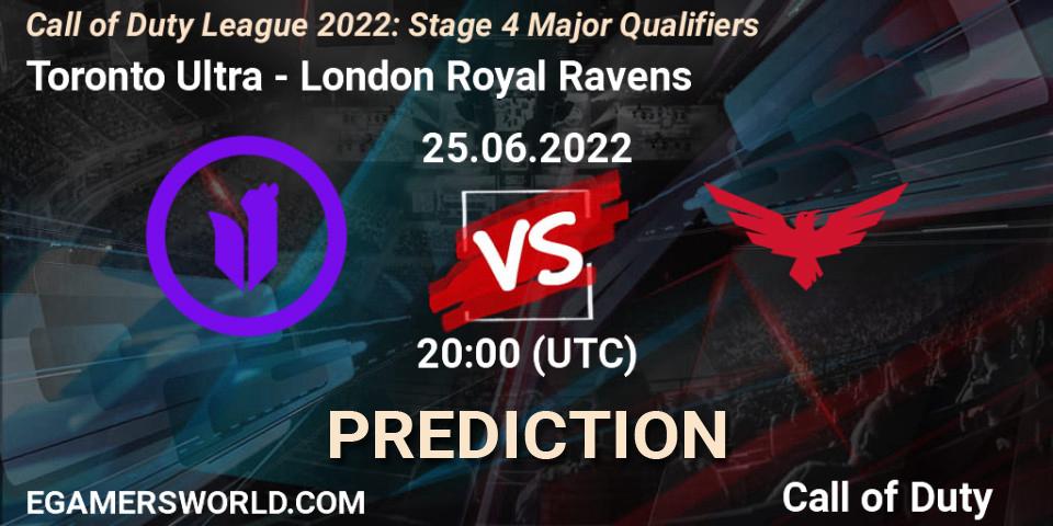 Toronto Ultra vs London Royal Ravens: Match Prediction. 25.06.22, Call of Duty, Call of Duty League 2022: Stage 4