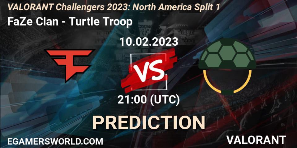 FaZe Clan vs Turtle Troop: Match Prediction. 10.02.23, VALORANT, VALORANT Challengers 2023: North America Split 1