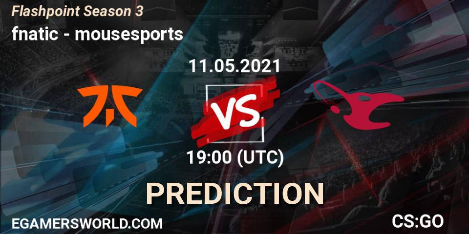 fnatic vs mousesports: Match Prediction. 11.05.21, CS2 (CS:GO), Flashpoint Season 3