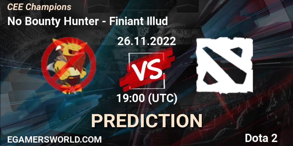 No Bounty Hunter vs Finiant Illud: Match Prediction. 26.11.22, Dota 2, CEE Champions