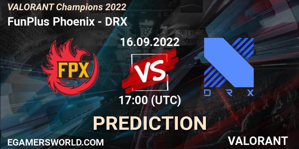 FunPlus Phoenix vs DRX: Match Prediction. 16.09.22, VALORANT, VALORANT Champions 2022