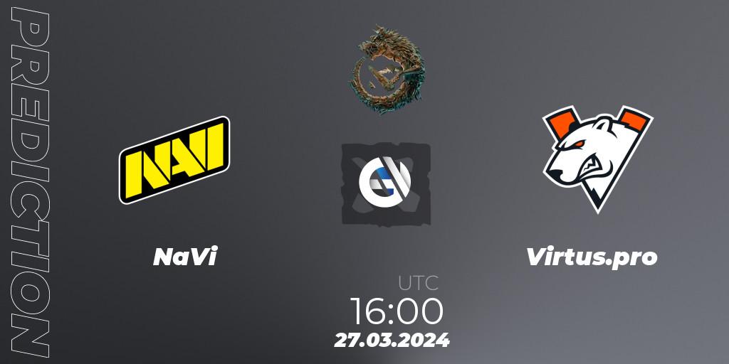 NaVi vs Virtus.pro: Match Prediction. 27.03.24, Dota 2, PGL Wallachia Season 1: Eastern Europe Closed Qualifier