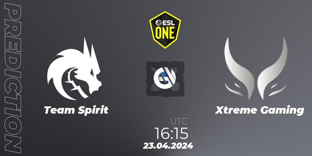 Team Spirit vs Xtreme Gaming: Match Prediction. 23.04.24, Dota 2, ESL One Birmingham 2024